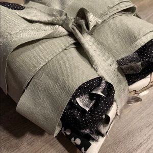 Black fabric scraps- Just under 2 pounds!